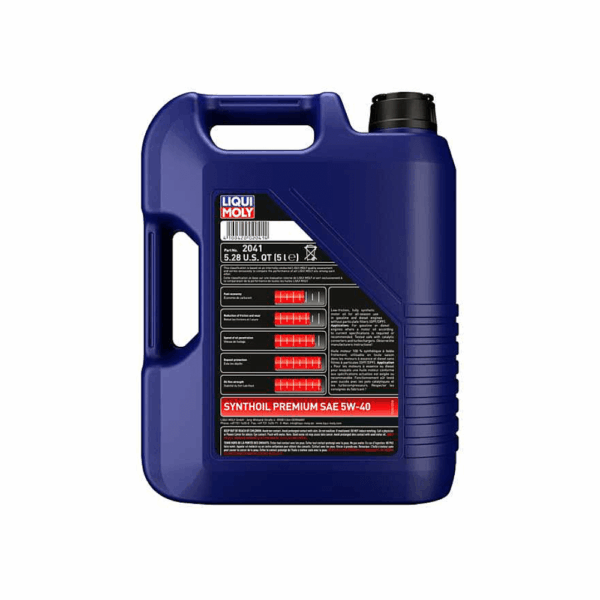 Liqui Moly 2041 Premium 5W-40 Synthetic Motor Oil 5 L.